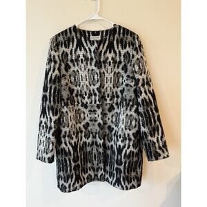 Charles Gray London size XL jacket swing blazer Animal Print Statement Party